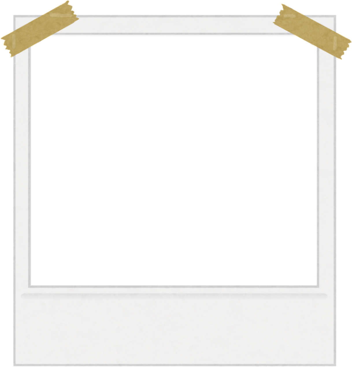 Polaroid Photo Frame with Taped Corners Illustration